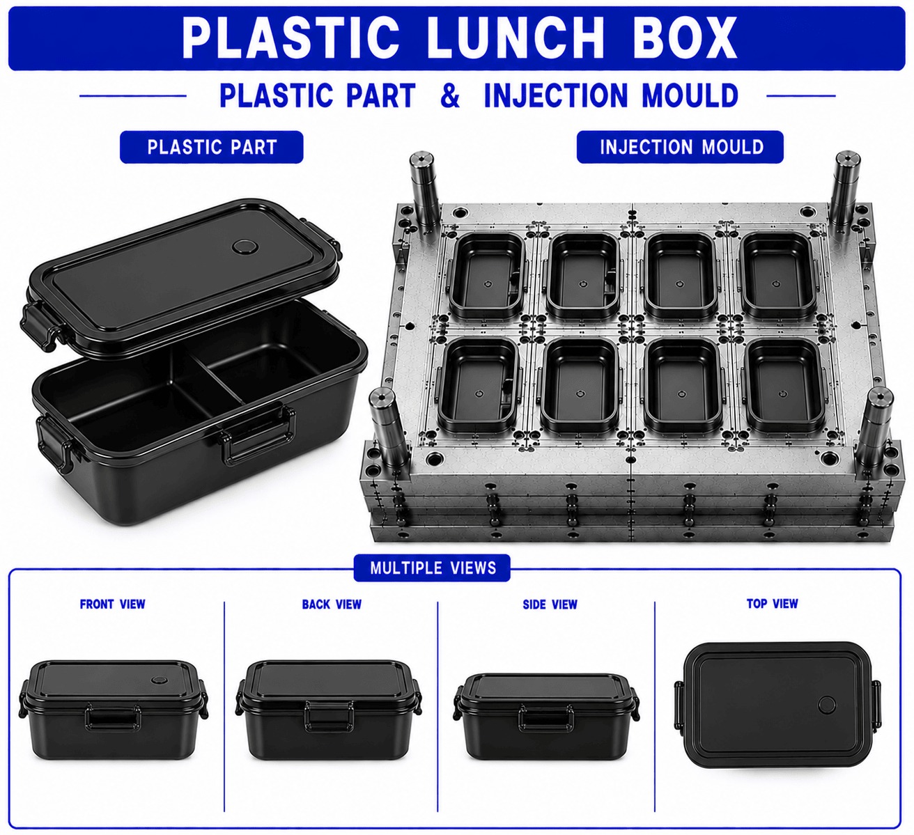 Plastic Lunch Box Mould and Moulding Service
